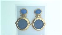 Orecchini Sommer Donna in Oro giallo Agata PENDENTI AGATA BLU $/C G - PENDENTI AGATA BLU $/C G